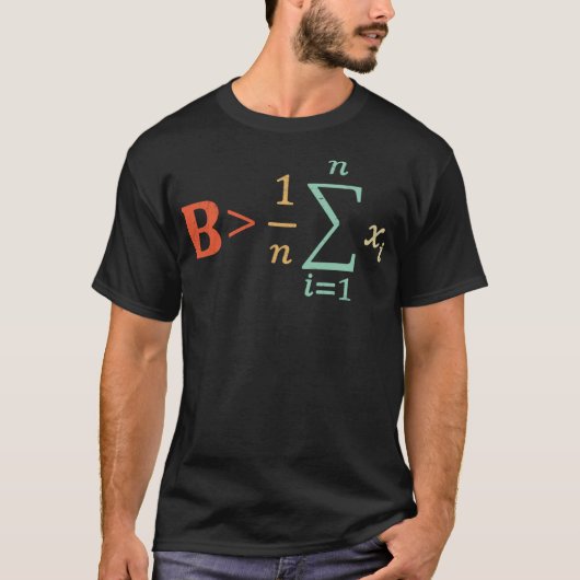 平均素晴らし数数の先生おもしろいおたく Tシャツ (正面)