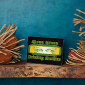 平均緑色飲料機板 フォトプラーク (側面)