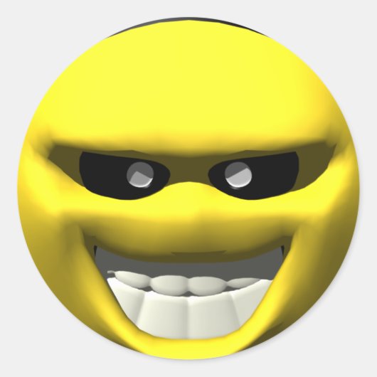 平均黄色顔 ラウンドシール (正面)