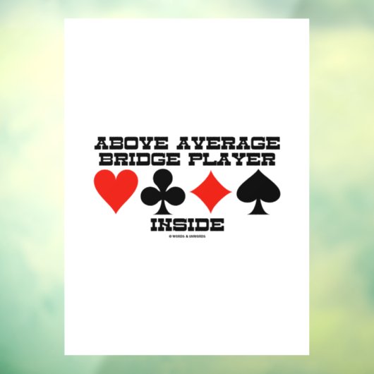 平均4枚のカードスーツの中のブリッジプレーヤーを上回る ウィンドウサイン (シート3)