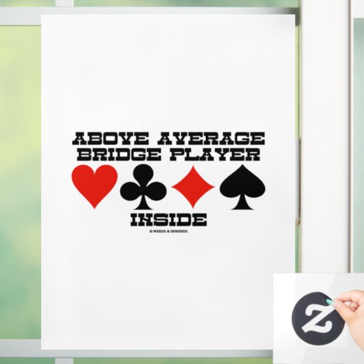 平均4枚のカードスーツの中のブリッジプレーヤーを上回る ウィンドウサイン (ホーム)