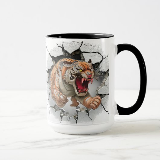 平均Tiger背景 マグカップ (右)