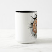 平均Tiger背景 マグカップ (中央)