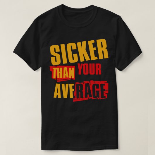 平均V4より気分が悪い Tシャツ (デザイン正面)