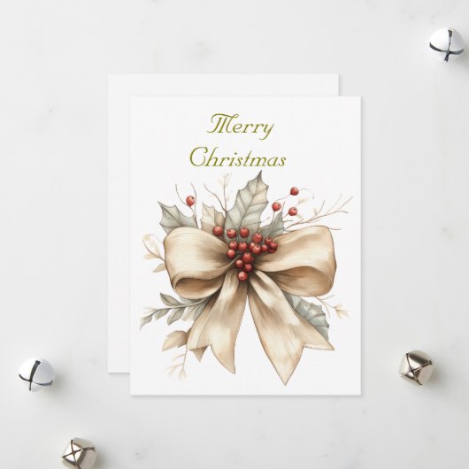 平坦なホリデーカード シーズンカード (正面/裏面インサイチュ)