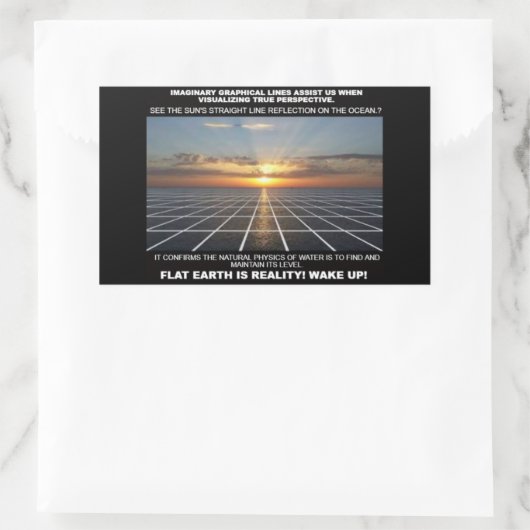 平坦な地救済域を視覚化するためのグラフィカル線 長方形シール (バッグ)