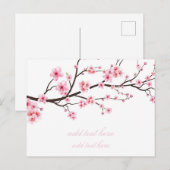 平型発表ポストカード：桜の花 シーズンポストカード (正面/裏面)