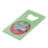 平壌、北朝鮮(DPRK)仙人王国 クレジットカード栓抜き (正面アングル)