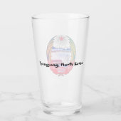 平壌、北朝鮮(DPRK)仙人王国 タンブラーグラス (裏面)