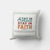 平安に留まり、信仰に留まる：ピリピ4:6-7 クッション (裏面)