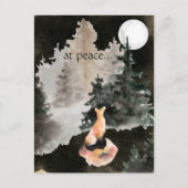 平安のうちに～キツネと満月の森 ポストカード (正面)