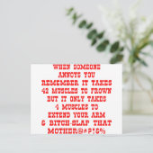 平手打ちには4筋の力しか必要ないことを思い出す ポストカード (スタンド正面)