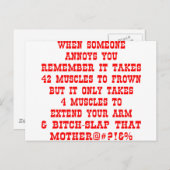 平手打ちには4筋の力しか必要ないことを思い出す ポストカード (正面/裏面)