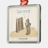 平方されたまっすぐなオーナメント(正方形) メタルオーナメント (左)