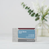 平方されるレトロ-スタイル1 名刺 (スタンド正面)