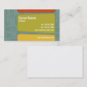 平方されるレトロ-スタイル6 名刺 (正面/裏面)