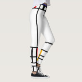 平方される抽象美術のモンドリアン"トラファルガー広場" レギンス (右)