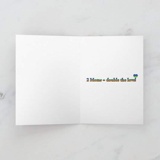 平方される陽気なお母さん母の日 カード (内部)