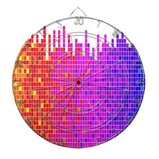 平方スペクトル抽象芸術 ダーツボード (正面)