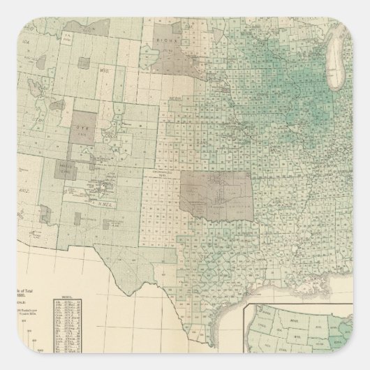 平方マイル当たりのオート麦 スクエアシール (正面)