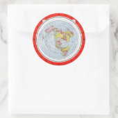 平方地平地地図 ラウンドシール (バッグ)