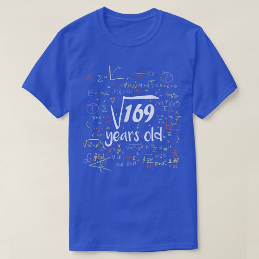 平方根169 - 13誕生日13歳マット Tシャツ (デザイン正面)