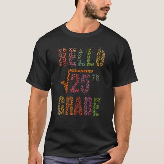 平方根25 Hello 5等数学スタッド先生S Tシャツ (正面)