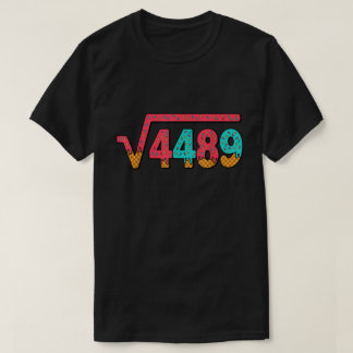 平方根4489アイスクリームミーム数学Tシャツ Tシャツ