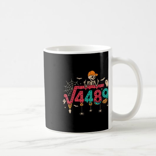平方根4489数学教師面白い67ミームハロウィン コーヒーマグカップ (右)