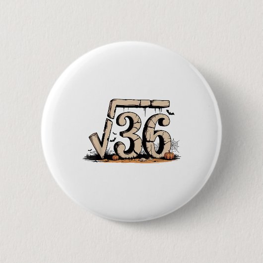 平方根67のミーム 6 7 ジェンアルファ ハロウィン 六 七 缶バッジ (正面)