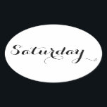 平日のシール：土曜日 楕円形シール<br><div class="desc">エスペラ楽しむントの平日のBullet Journalのシール。オ感じプを使ってこのアイテムを自由に使える。平和！</div>