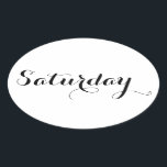 平日のシール：土曜日 楕円形シール<br><div class="desc">エスペラ楽しむントの平日のBullet Journalのシール。オ感じプを使ってこのアイテムを自由に使える。平和！</div>