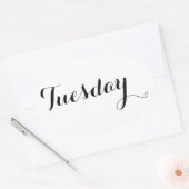 平日のシール：火曜日 楕円形シール (封筒)