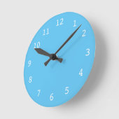 平明の青い時計 ラウンド壁時計 (傾斜)