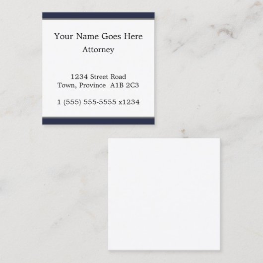 平易でダッパープロフェッショナル弁護士の名刺 スクエア名刺 (正面/裏面)