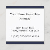 平易でダッパープロフェッショナル弁護士の名刺 スクエア名刺 (正面)