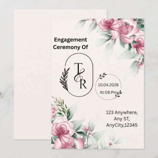 平板な誘い 招待状 (正面/裏面)