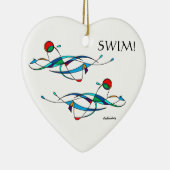 平泳ぎの泳ぐ人の倍 セラミックオーナメント (右)