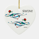 平泳ぎの泳ぐ人の倍 セラミックオーナメント (裏面)