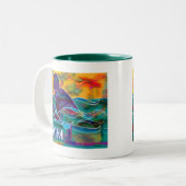 平泳ぎ ツートーンマグカップ (正面左)