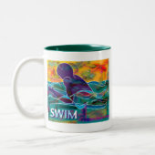 平泳ぎ ツートーンマグカップ (左)