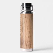 平滑な木目の結び目を持つ軽い木板 ウォーターボトル (背面)