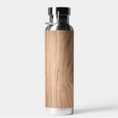 平滑な木目の結び目を持つ軽い木板 ウォーターボトル (右面)