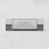 平滑グレー模様モダン名刺 スキニー名刺 (裏面)