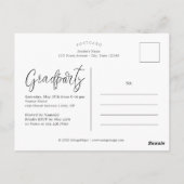 平滑ノート卒業発表はがき ポストカード (裏面)