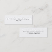 平滑プロフェッショナルイタリック白名刺 スキニー名刺 (正面/裏面)