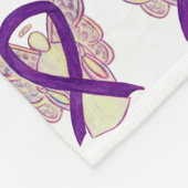 平滑筋肉腫がん認識度リボン毛布 フリースブランケット (角)