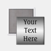 平滑金属プレートルックマグネット マグネット (正面/裏面)