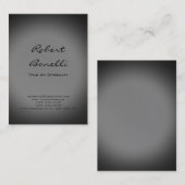 平灰色モダンの書道名刺 名刺 (正面/裏面)