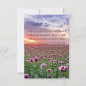 平然とした挨拶を日々理解するための祈りの言葉 カード (正面)